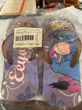 Eeyore Purple Character Flip Flop Sandals